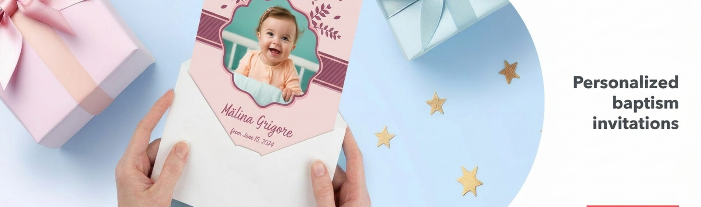 Personalised invitations for christenings