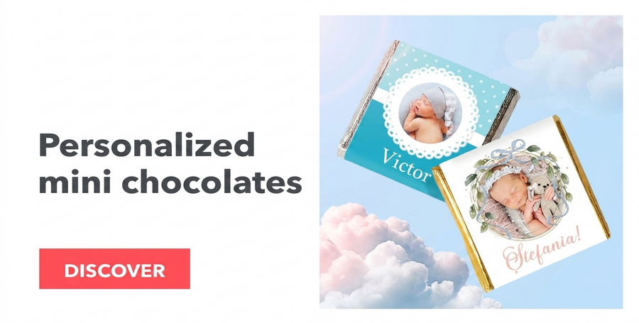 Personalised mini chocolates for christenings