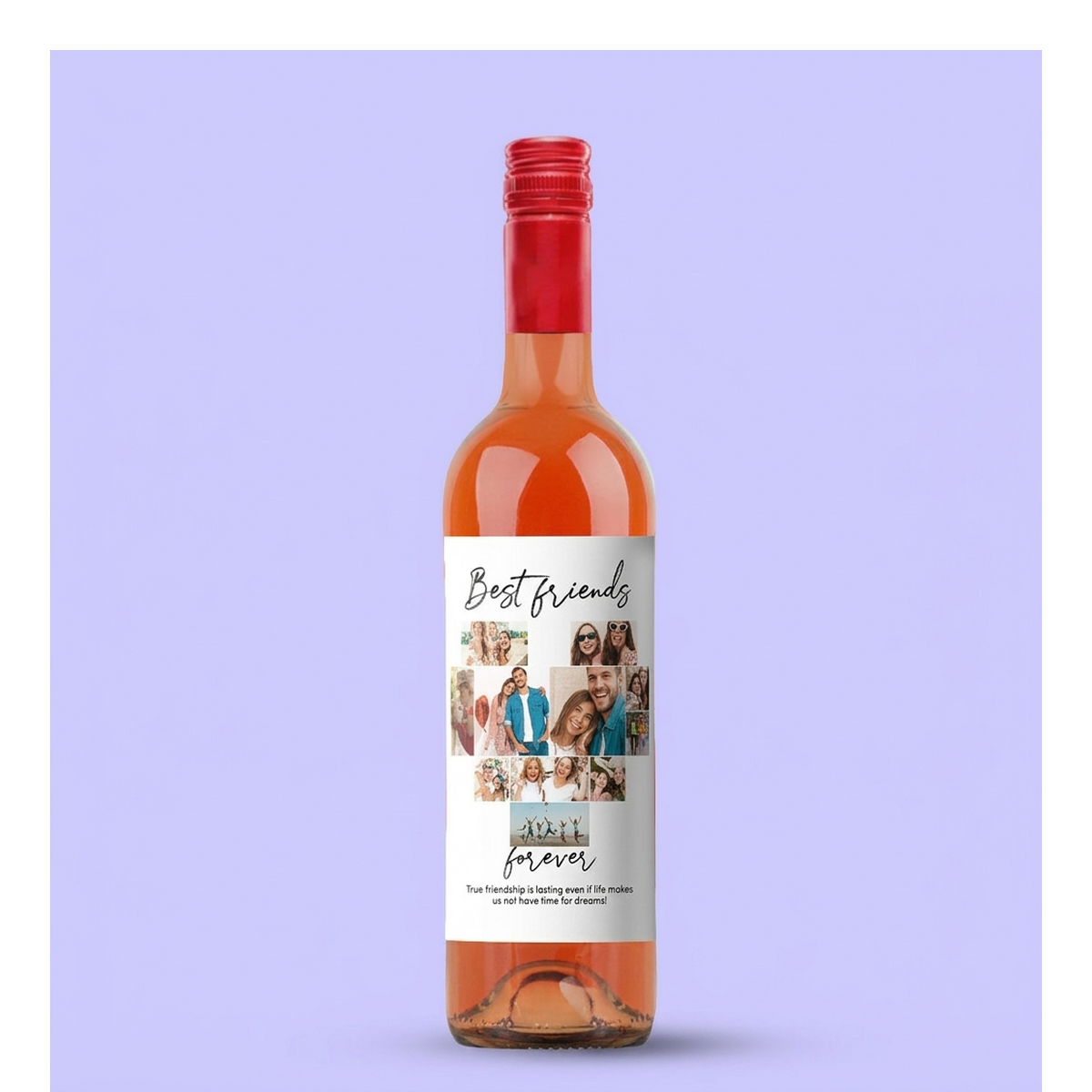 Personalised wines with pictures and text