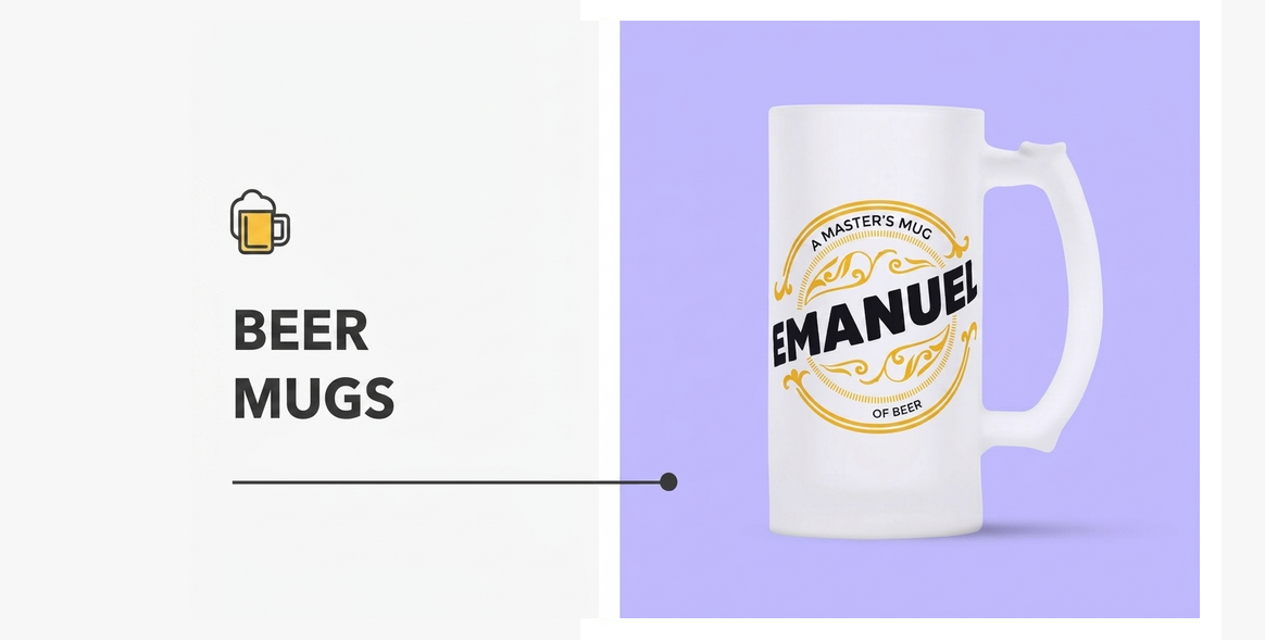 Personalised beer mugs