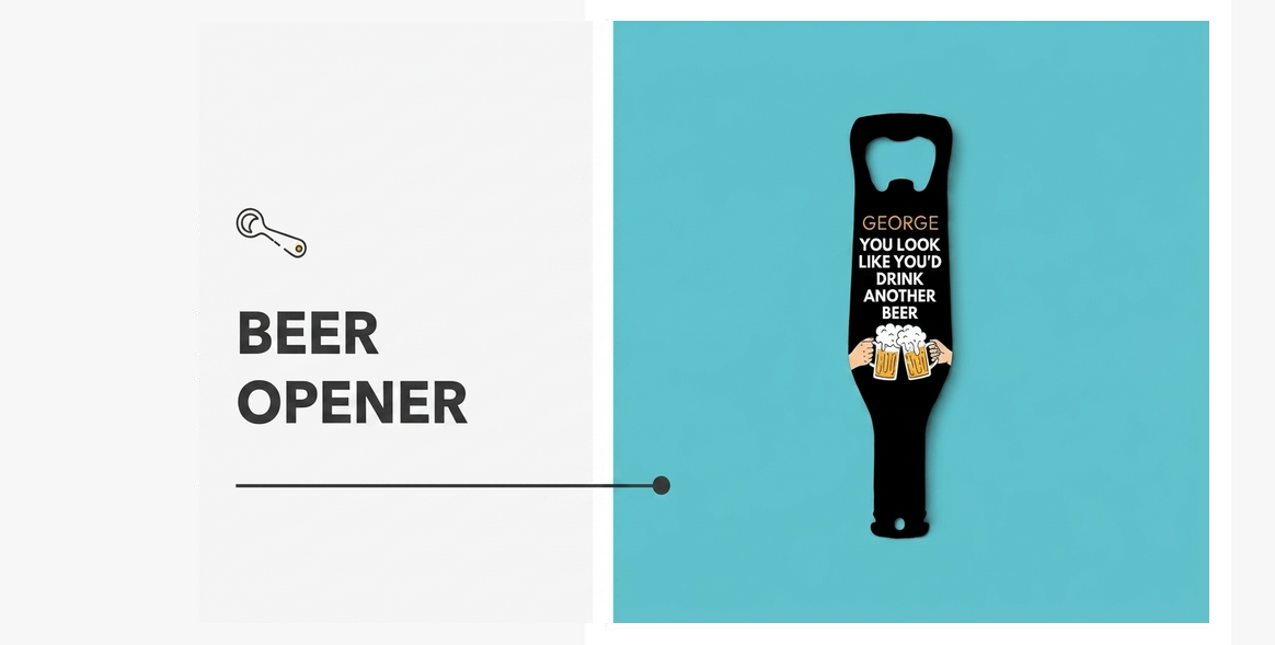 Customised bottle openers and corkscrews