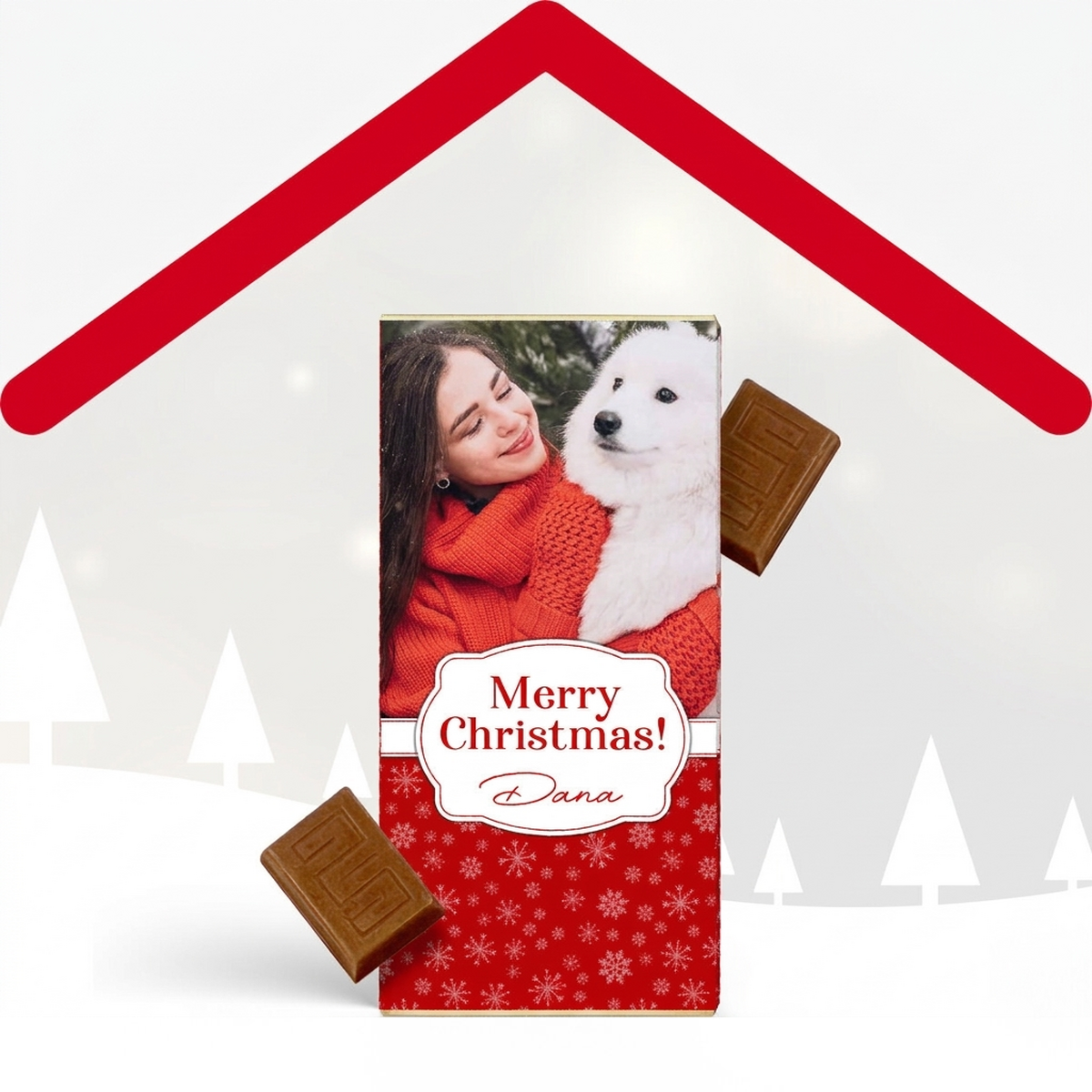 Personalised Christmas chocolate bar