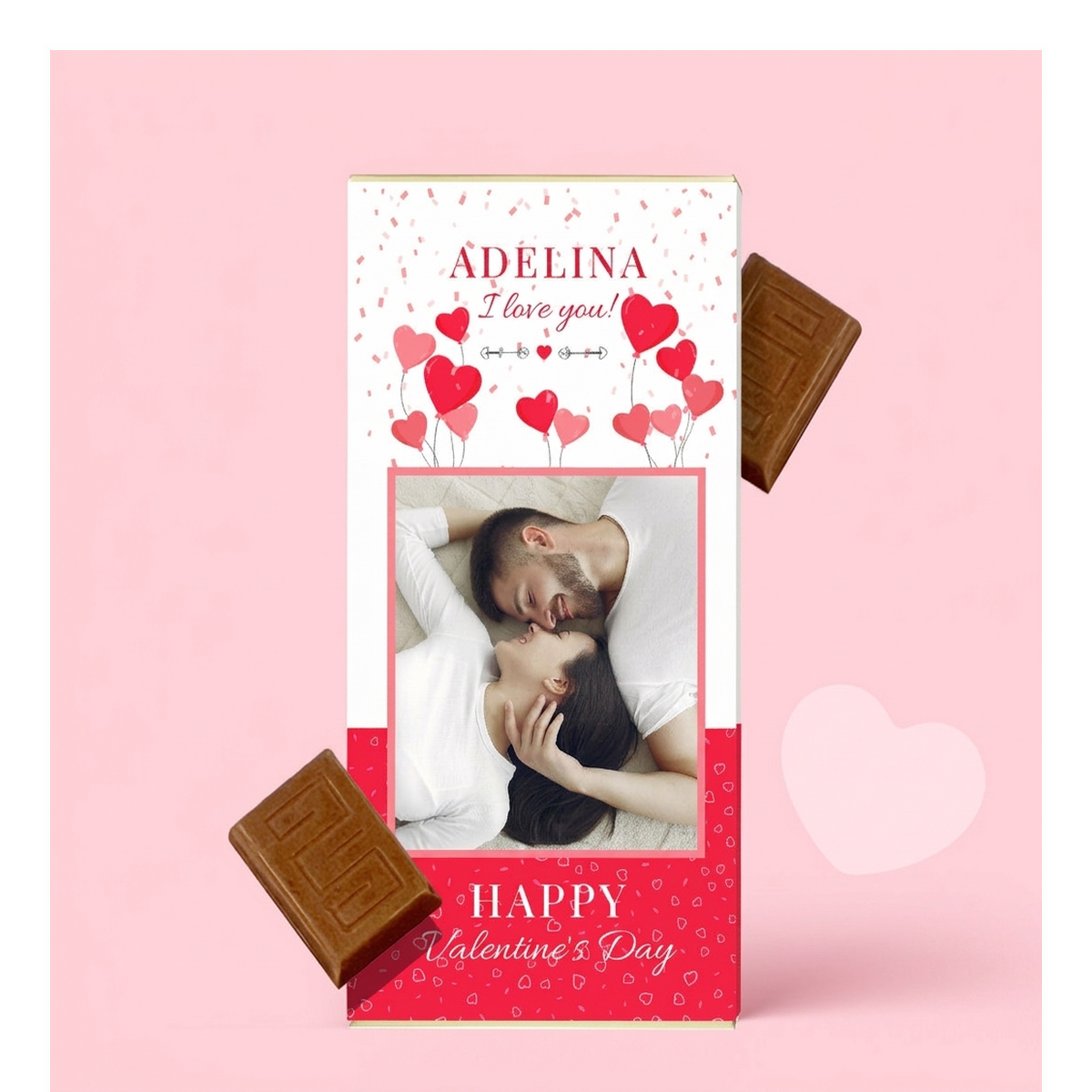 Personalised chocolate for Valentine