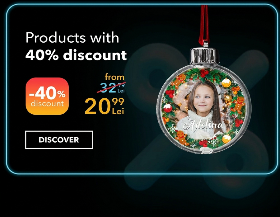 Personalised gifts reduced by 40% - Black Friday