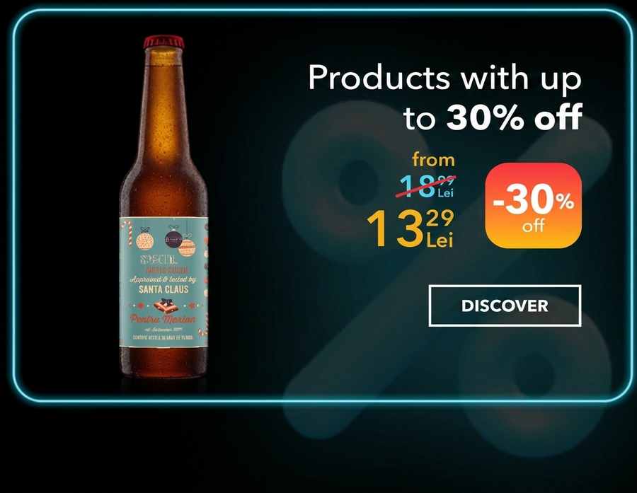 Personalised gifts reduced by 30% - Black Friday