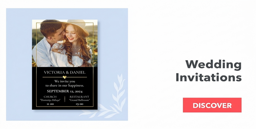 Personalised wedding invitations