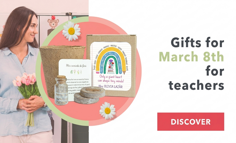 Personalised gifts for teachers on 8 March