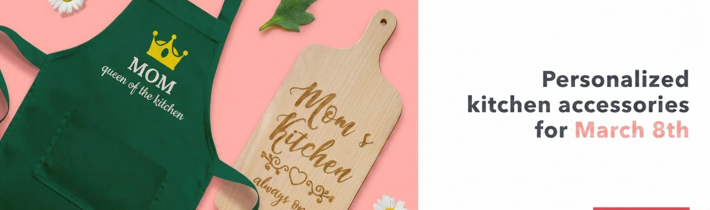 Personalised kitchen accessories for 8 March