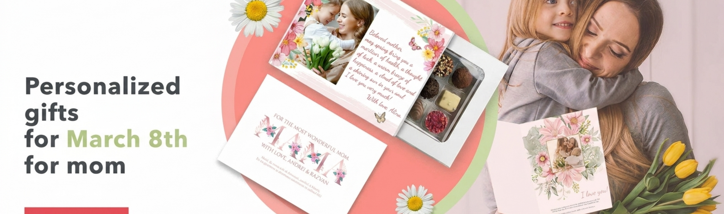 Personalised gifts for Mum on 8 March