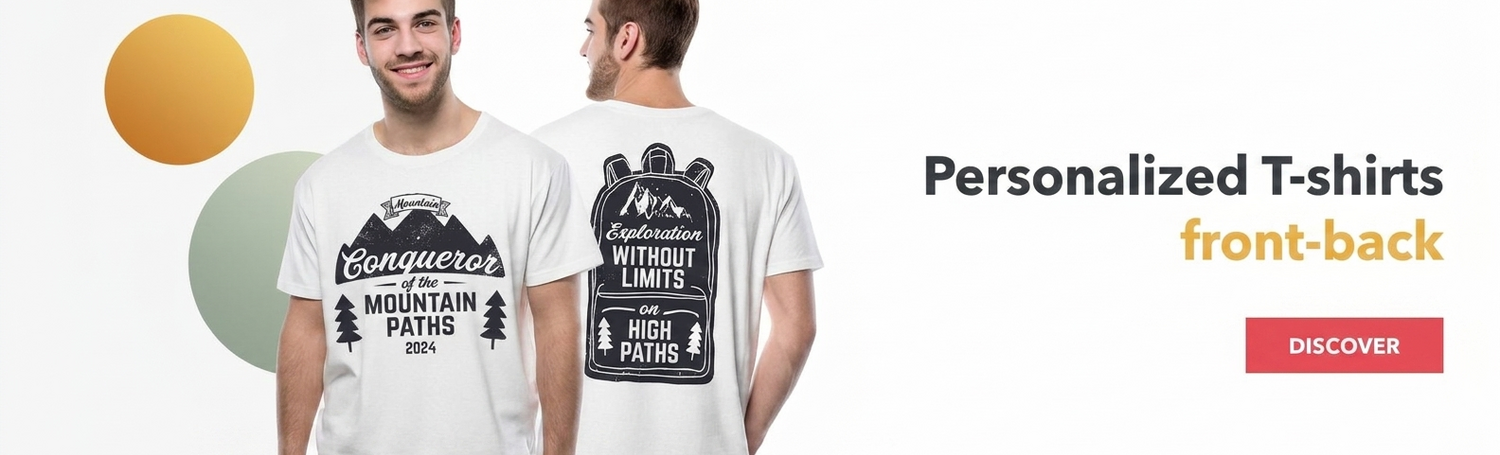Customised T-shirts front - back (front/back)