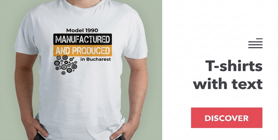 Customised T-shirts with text