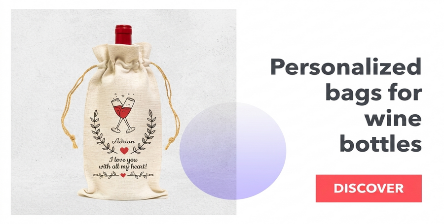 Personalised bags for wine bottles