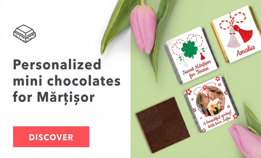 Personalised mini chocolates