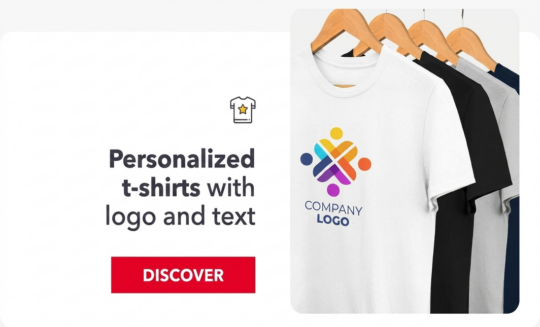 Customised T-shirts with logo