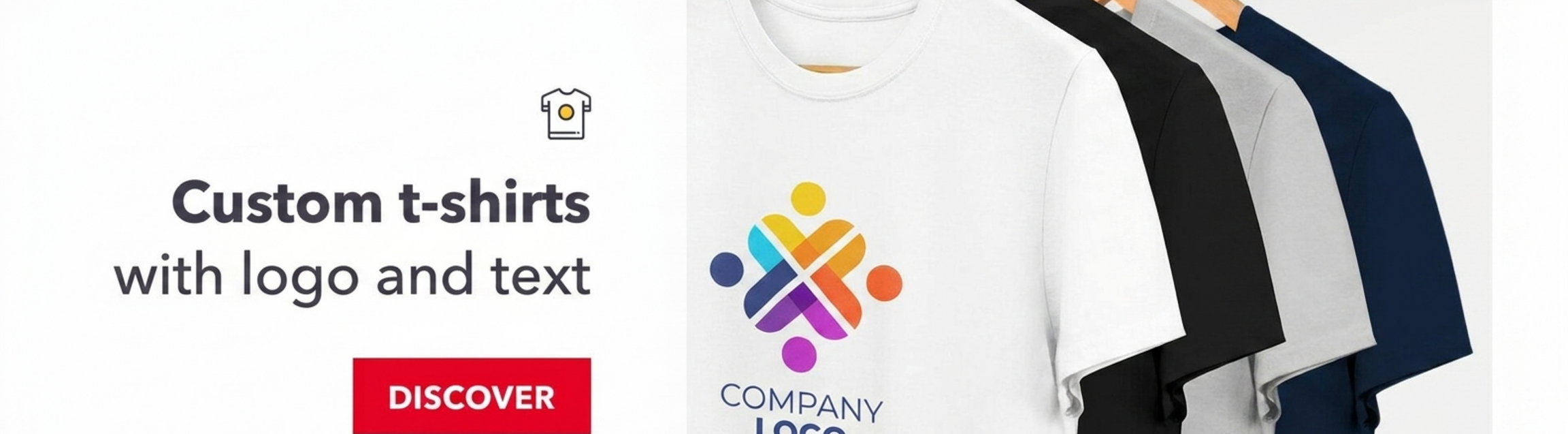 Customised T-shirts with logo