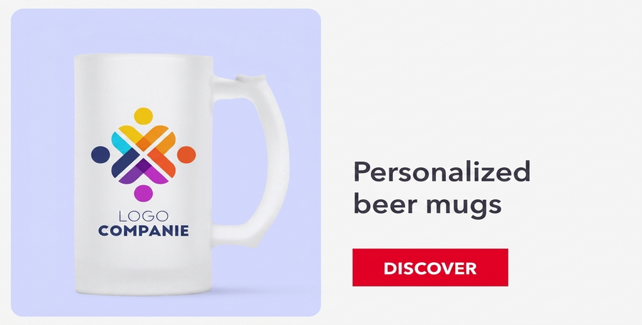 Customised corporate beer mugs