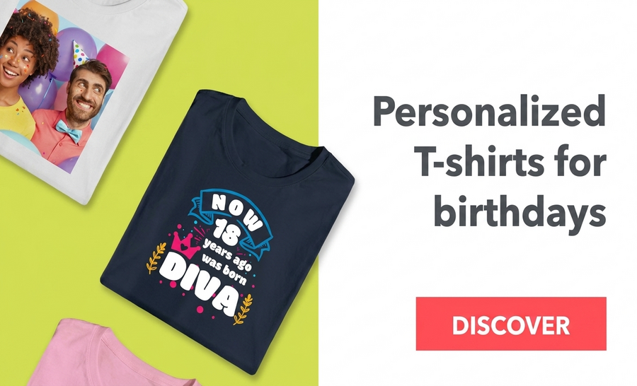 Personalised T-shirts for anniversaries
