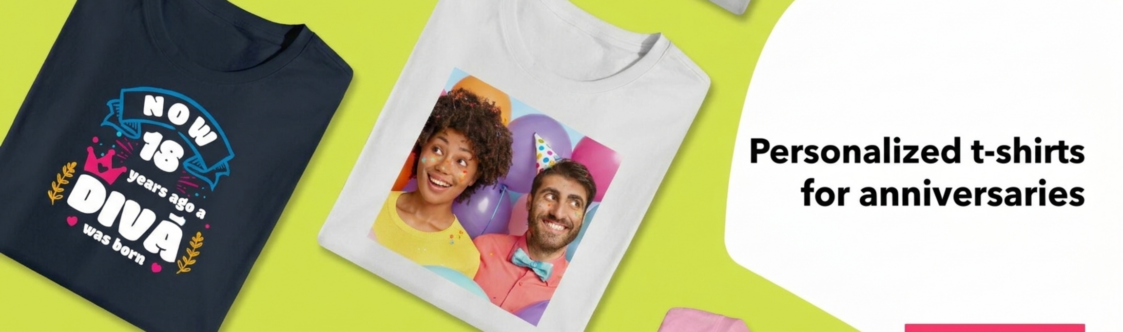 Personalised T-shirts for anniversaries