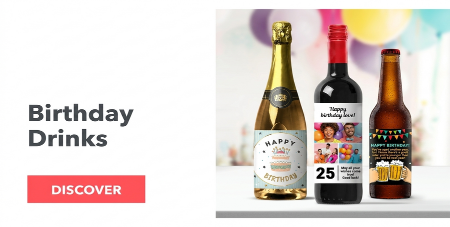 Personalised drinks for birthdays