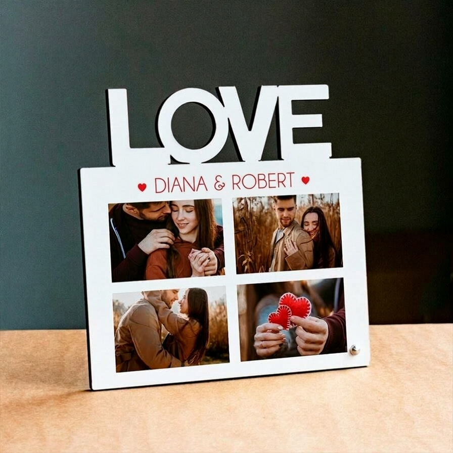 Personalised photo frames for relationship anniversaries