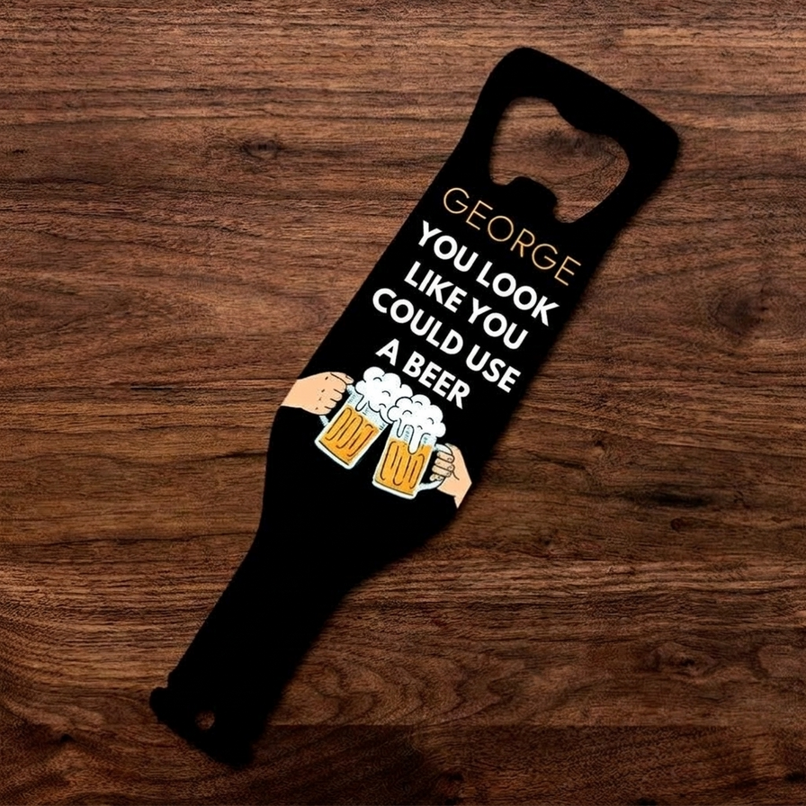 Personalised bottle openers and corkscrews for him