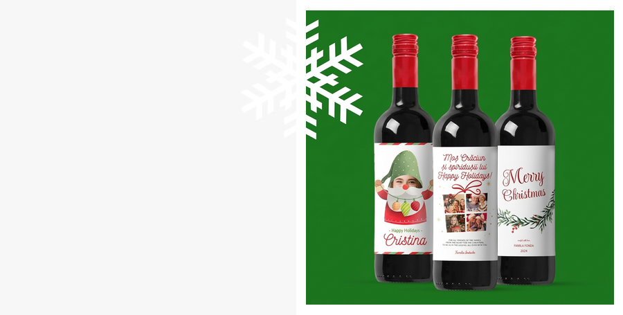 Personalised Christmas wine