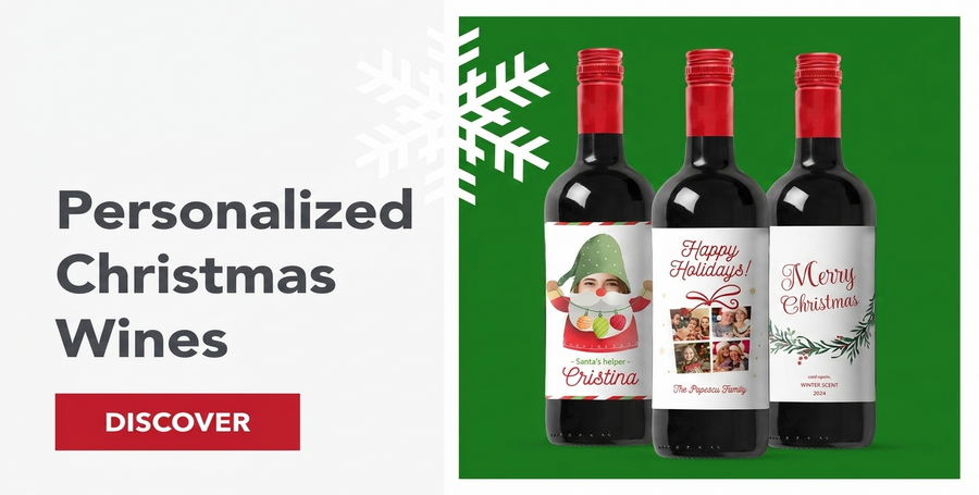 Personalised Christmas wine