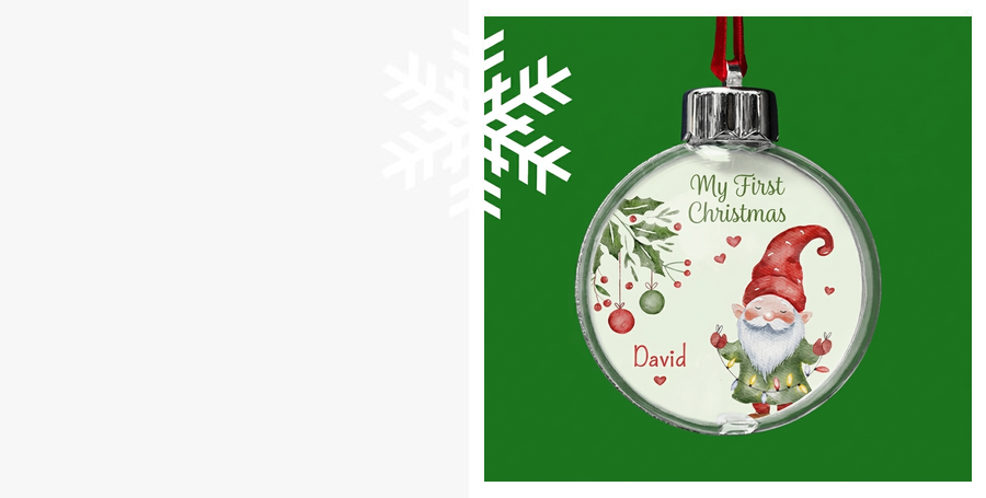 Personalised Christmas baubles