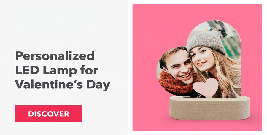 Customised LED night light for Valentine