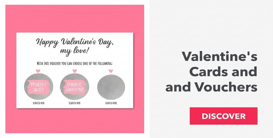 Greeting cards, magnets and cards for Valentine