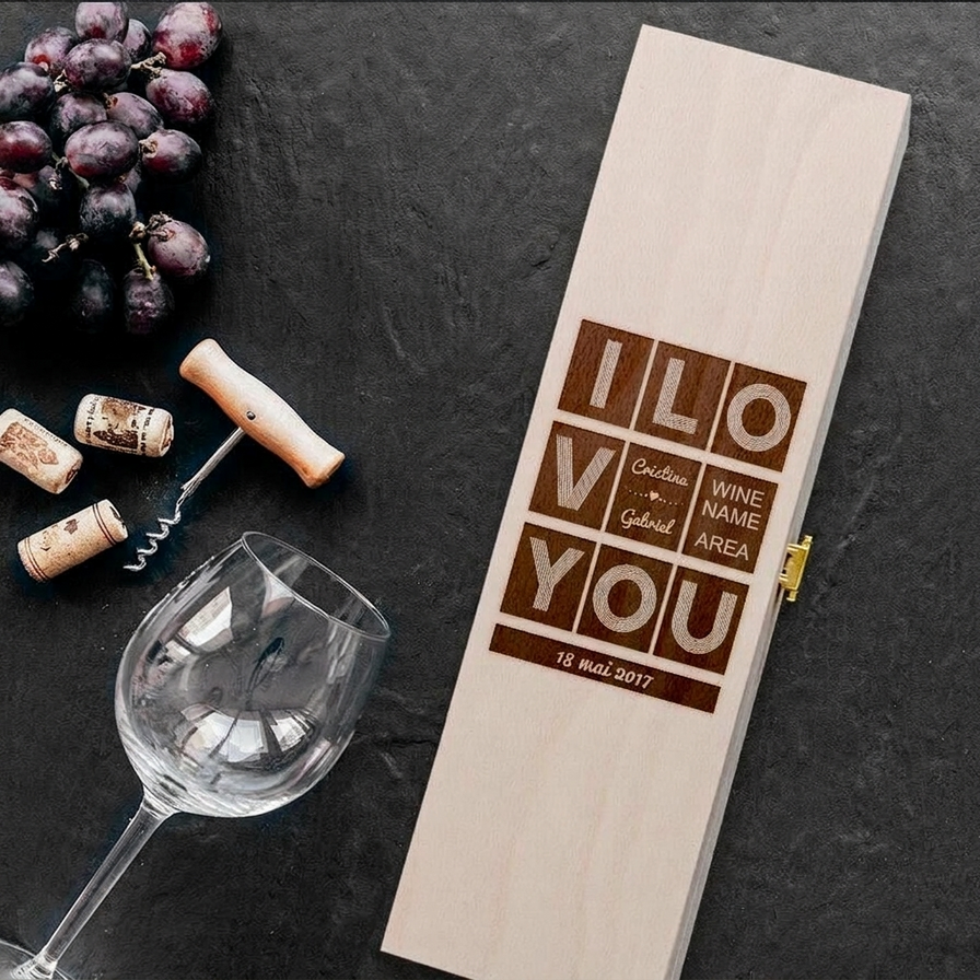 Personalised wine boxes for your loved one