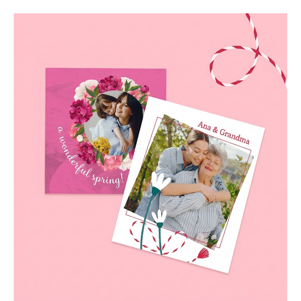 Personalised magnets and photos for