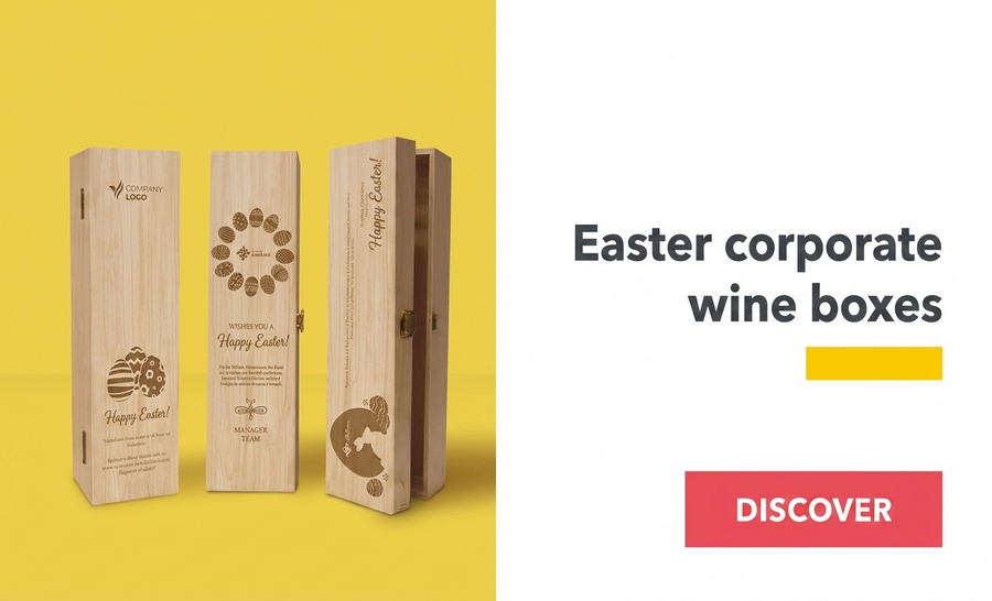 Corporate wine boxes for Easter
