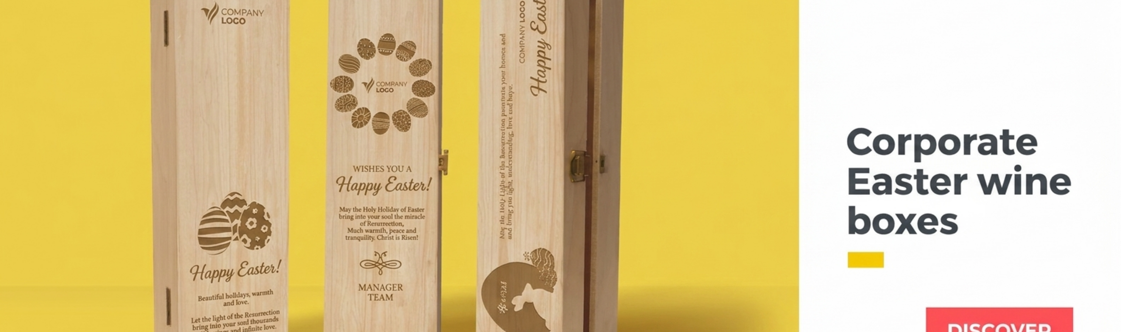 Corporate wine boxes for Easter