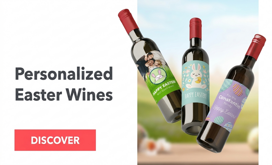 Personalised Easter wines