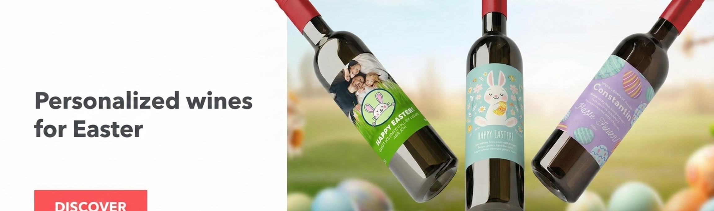 Personalised Easter wines