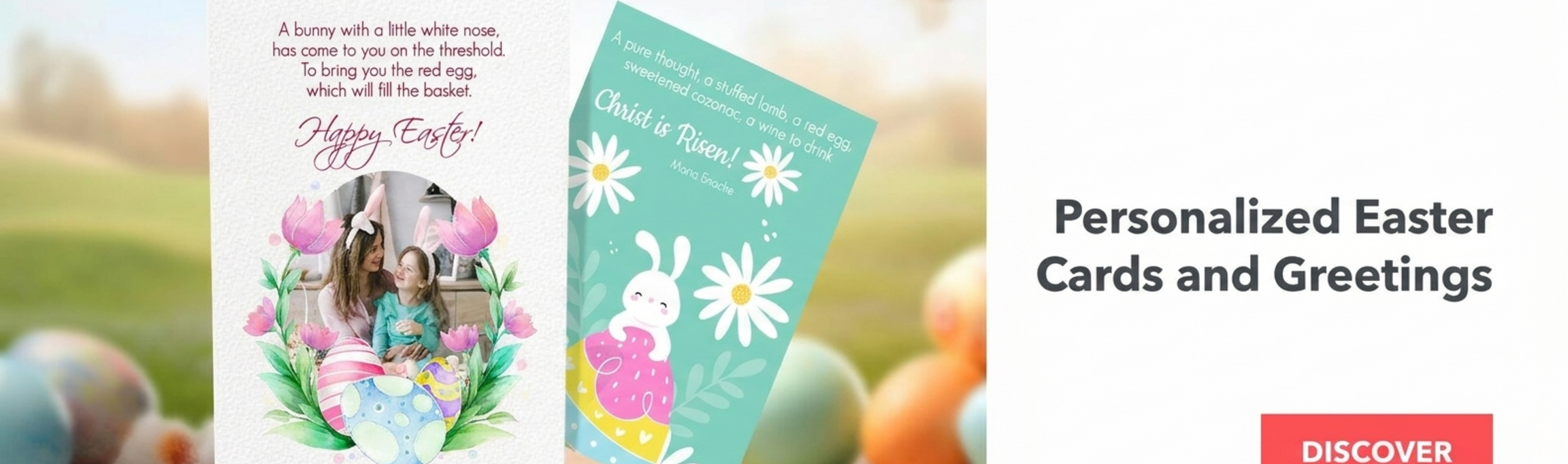 Personalised Easter cards and greetings cards