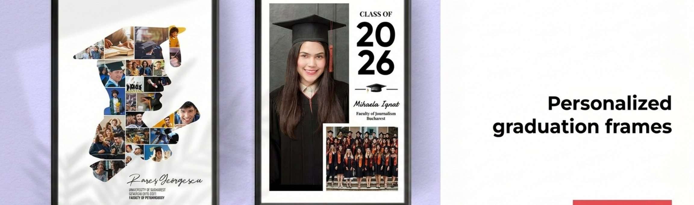 Personalised graduation paintings and posters
