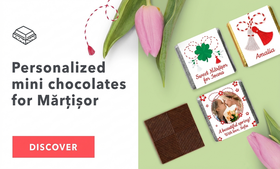 Personalised mini chocolates
