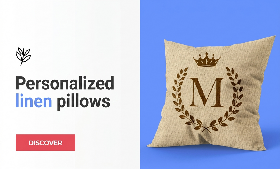 Custom linen cushions