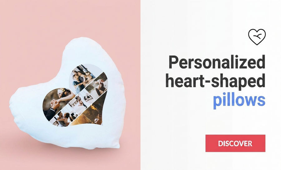 Personalised heart-shaped cushions