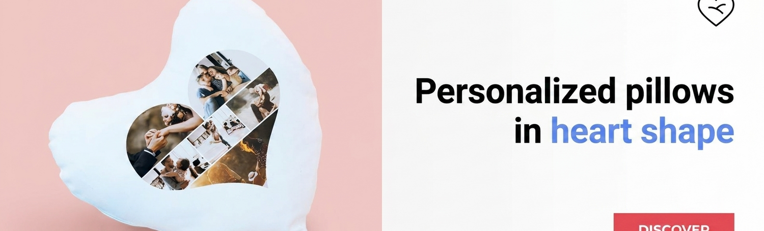 Personalised heart-shaped cushions
