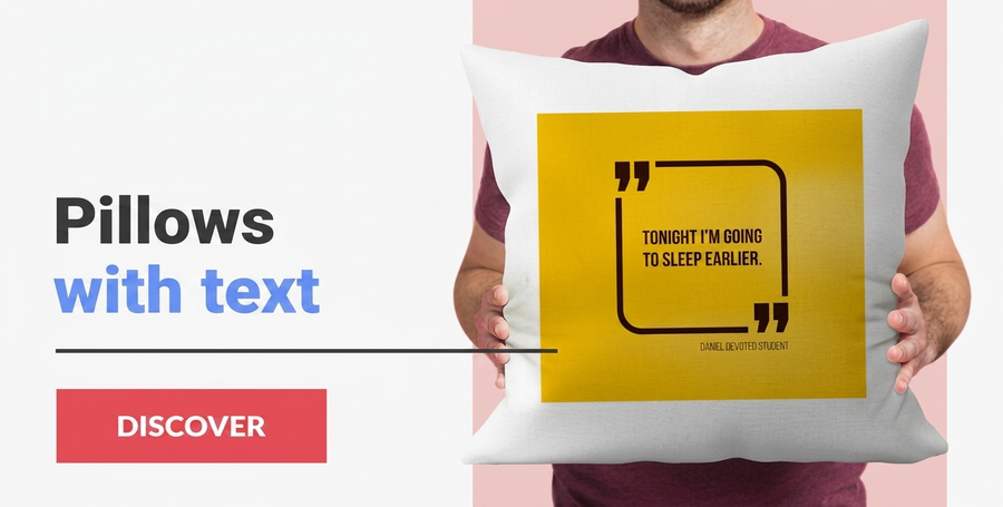 Personalised cushions with text