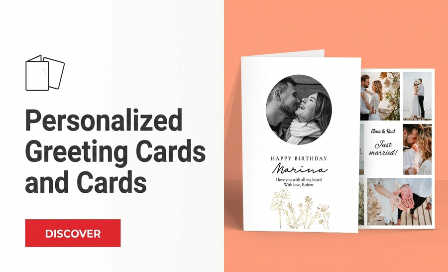Personalised greeting cards and cards
