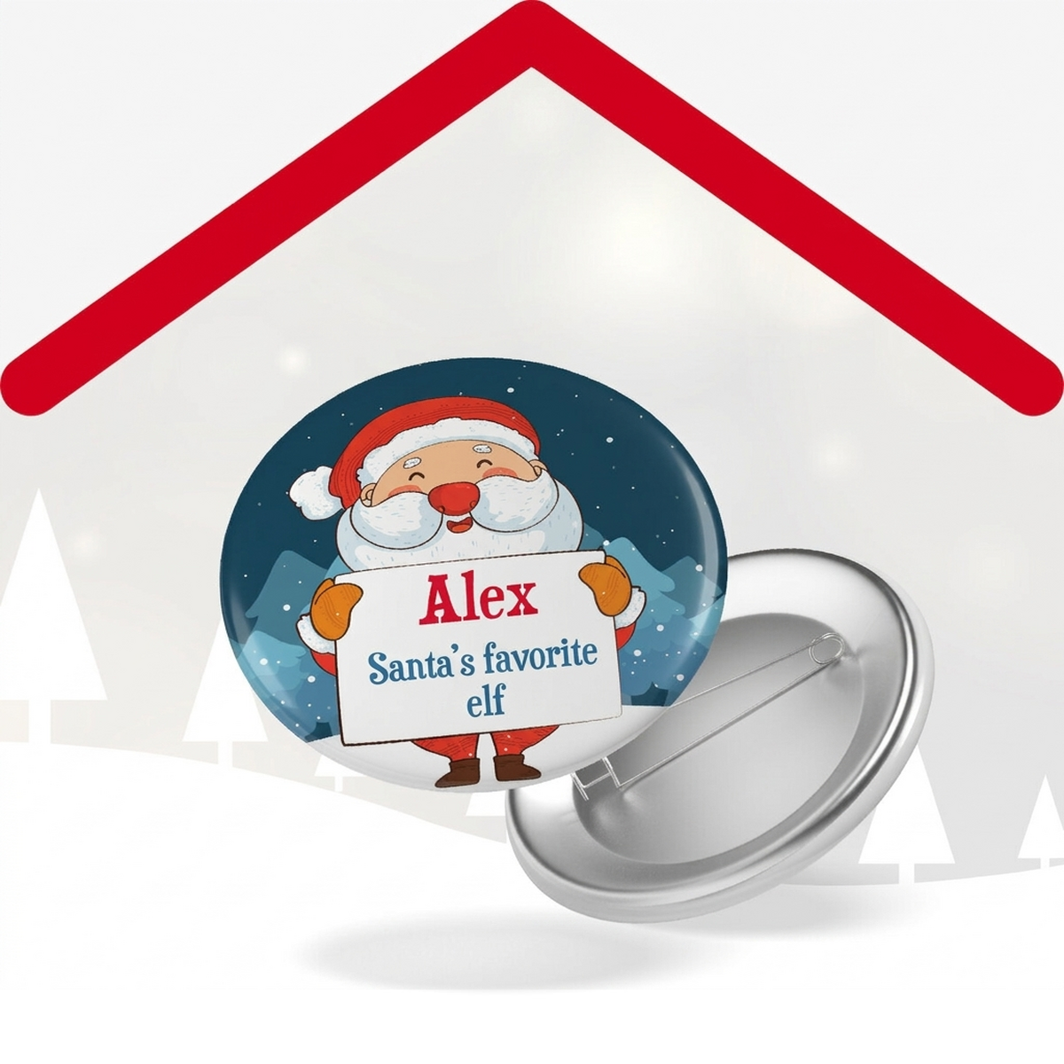 Personalised Christmas badges