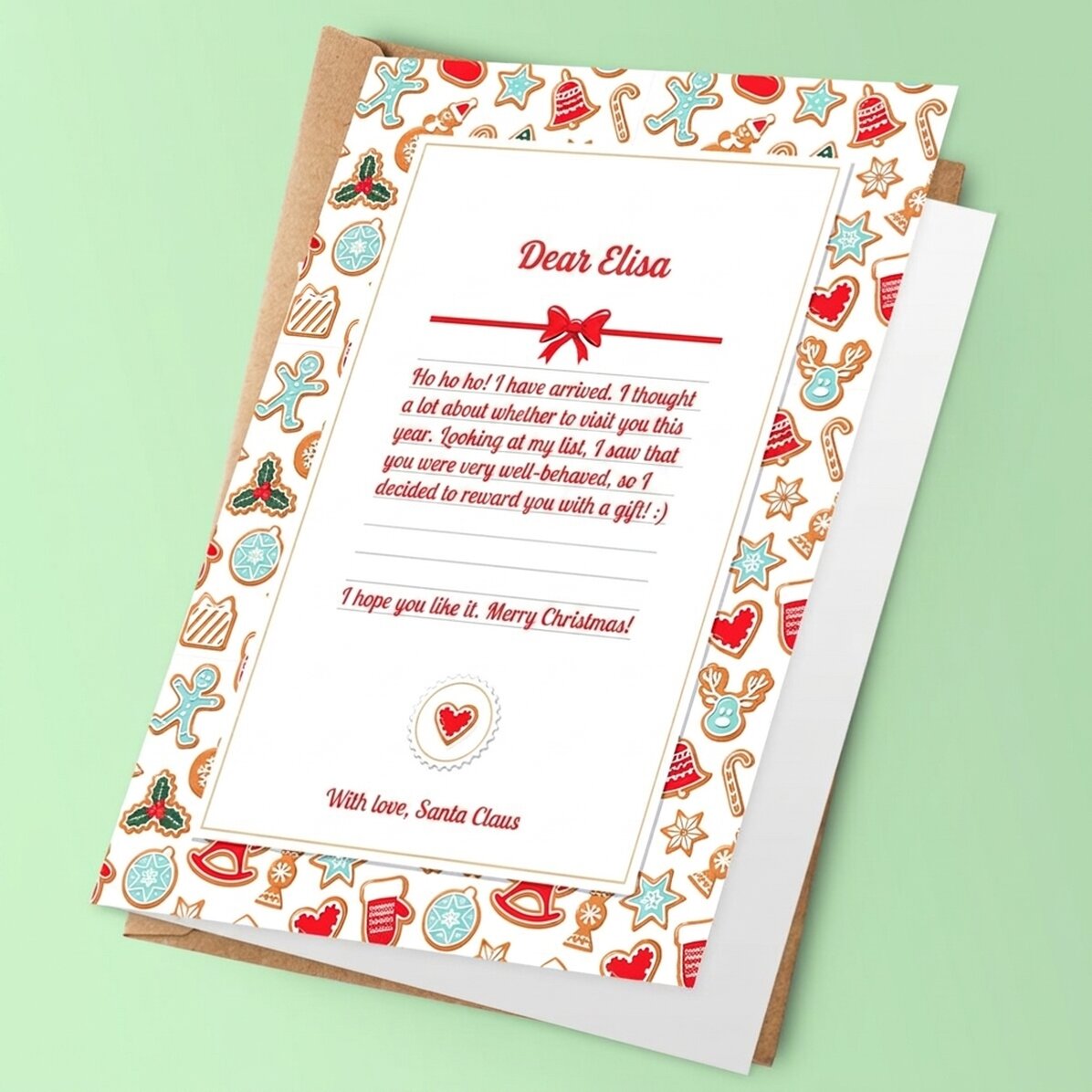 Personalised greeting card - Letter from Santa Claus