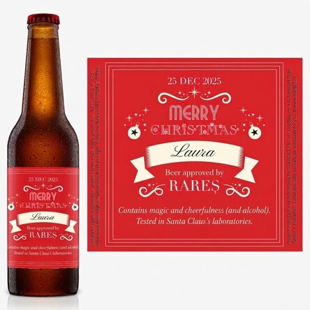 Personalised beer with text - The Magic of Christmas