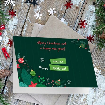 Personalised greeting card - Christmas letter