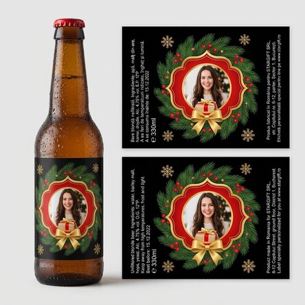 Personalised beer with a photo - Christmas wishes