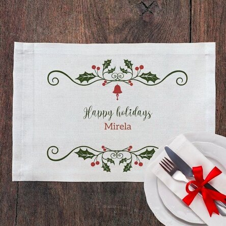 Personalised plate holder - Happy holidays